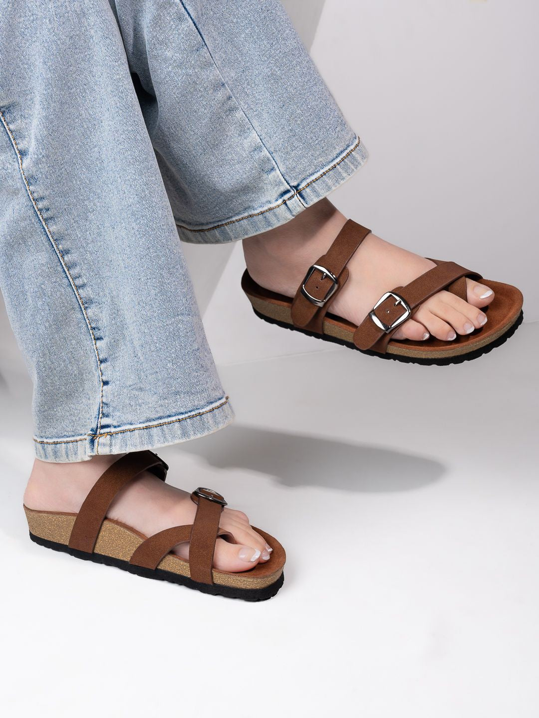 Mast & Harbour Women Suede Comfort Sandals