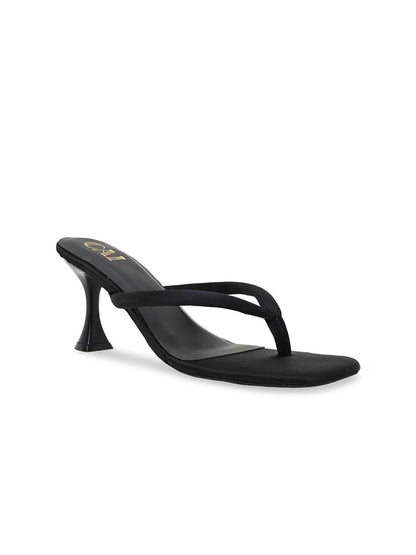Theater Square Toe Block Slingback Heel Mules