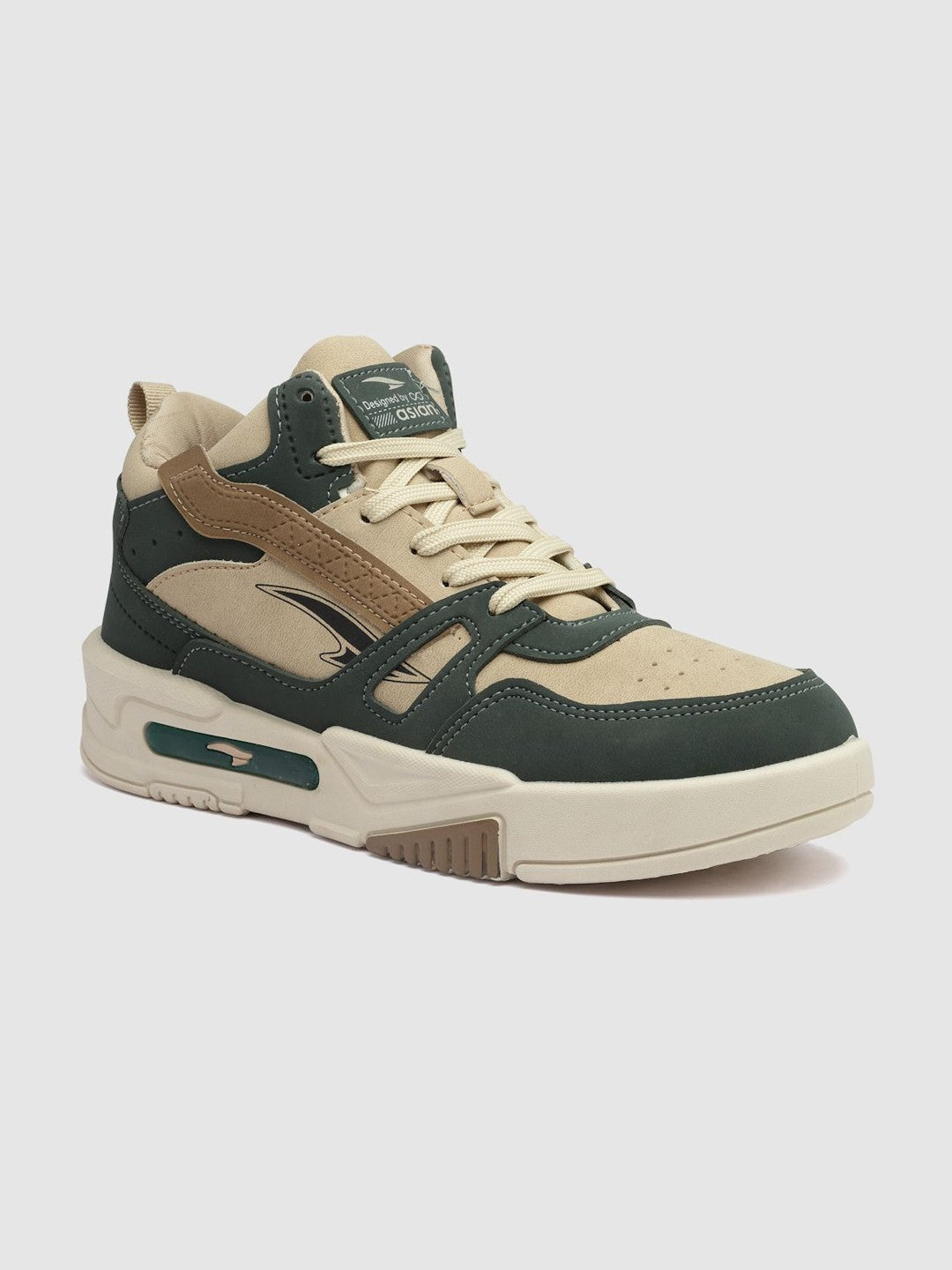 Asian Colourblocked Mid-Top Sneakers