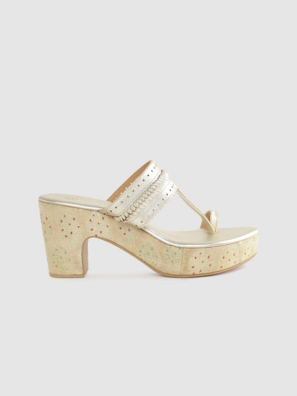 House of Pataudi Braided Detail Handcrafted Heels