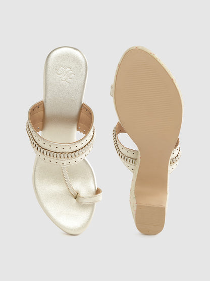 House of Pataudi Braided Detail Handcrafted Heels