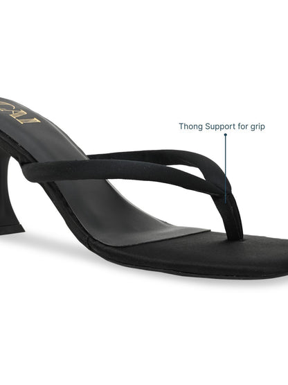 Theater Square Toe Block Slingback Heel Mules