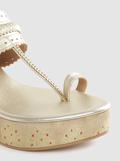 House of Pataudi Braided Detail Handcrafted Heels